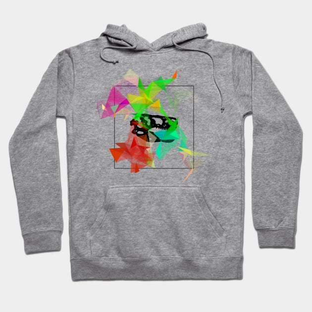 Abstract Geometric Collage Hoodie by NJORDUR